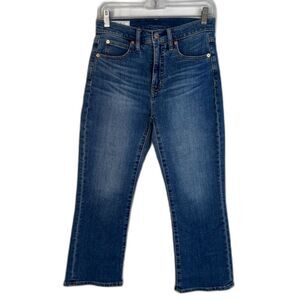 GAP Kick Fit High Rise Denim Jeans Cropped Capri Size 26/2P Casual Basic